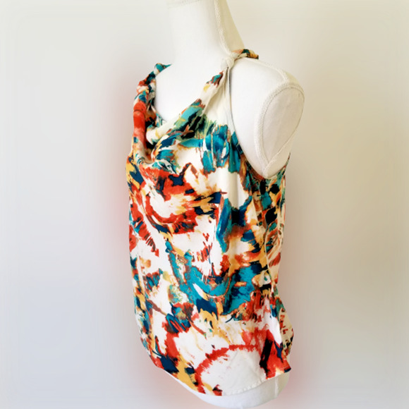 a.n.a floral top multi colors sleeveless - Size PM - Picture 3 of 7